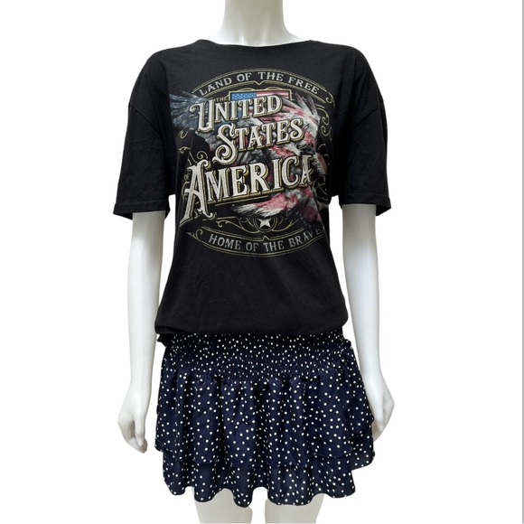 GALT Patriotic Black T-shirt‎ 2X Boyfreind Tee & 2001 Cap USA Cap Y2K July 4th - Picture 12 of 16